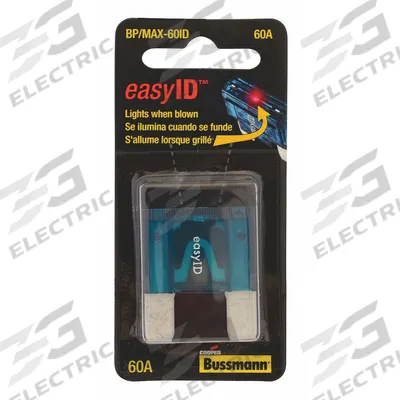 BUSSMANN Automotive Fuse: MAX Series, Fast-Acting, 60 A, 32 V DC - Fast-Acting Fuses