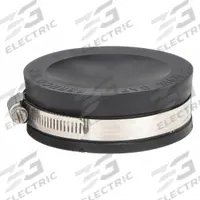 FERNCO Round End Cap: PVC, Clay/Copper/Iron/PVC/Steel, 1 1/8 in Overall Lg, 1 Clamps Included (MPN QC-102). Key specifications — attr1286800: Above Ground; attr1281541: Steel; attr1253455: FERNCO; attr1253479: Stainless Steel; attr1253488: PVC.