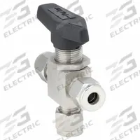 PARKER Manual Three-Way Ball Valve: 1/4 in, 316 Stainless Steel, L Flow, Std Port Ball Port, Lever (MPN 4A-MB4XPFA-SSP). Key specifications — Brand: PARKER; Handle: Lever.