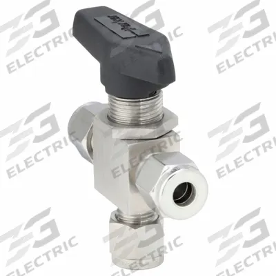 Parker Manual Three-Way Ball Valve: 1/4 in, 316 Stainless Steel, L Flow, Std Port Ball Port - Stainless Steel Ball Valves