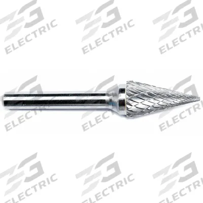 APPROVED VENDOR Carbide Bur: Ball-Nosed Cone, SL-4, Double Cut, 1/2" x 1 1/8" Head - Double-Cut Ball-Nosed Cone Burs