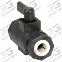 BANJO Manual Two-Way Ball Valve: 3/8 in, Polypropylene, Straight, Push x Push, One-Piece, Lever (MPN LVPL038V). Key specifications — Brand: BANJO; Handle: Lever.