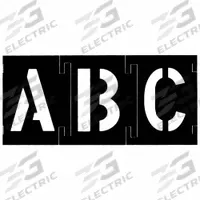 C.H. HANSON Stencil Set: 0 to 9/Ampersand (&)/A to Z/Dash (-)/Dollar Sign ($)/Period (.), PVC (MPN 10190). Key specifications — Includes: (3) B, C, D, F, G, H, J, K, L, M, P, Q, T, U, V, W, X, Y, Z, 0 to 9, Dollar Sign ($), Ampersand (&), Large Space, Small Space, Period(.), Dash(-); Characters Included: Period (.); Interlocking Orientation: Horizontal; Brand: C.H. HANSON; Included Characters: Period (.).