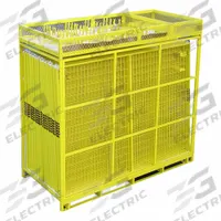PERIMETER PATROL Security Barrier: 6 ft Ht, 7 1/2 ft Lg, Yellow, 28-Panel Kit, Steel, Powder Coated (MPN RF 12806). Key specifications — Brand: PERIMETER PATROL; Portability: Manual Carry; Material: Steel; Includes: Complete Set of Clamps & Base Plates; Finish: Powder Coated; Connecting Option: Interlocking.