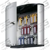 Key Box: 18 Key Capacity, Single Key Lock, Aluminum, Gray, 11 in Ht, 11 7/8 in Wd, 4 5/8 in Dp (MPN 195123). Key specifications — Brand: DURABLE; Finish: Brushed Aluminum; Includes Key Tags: Includes Key Tags; Includes Mounting Hardware: Mounting Hardware Included; Color: Gray; Mounting Location: Wall; Material: Aluminum.