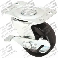 APPROVED VENDOR Plate Caster: Swivel, Side Brake, Rubber, 2 in Wheel Dia, 7/8 in Wheel Wd, Plain (MPN 33H636). Key specifications — Wheel Bearing Type: Plain; Wheel/Tread Color: Black; Brand: APPROVED VENDOR; Caster Type: Swivel with Brake.