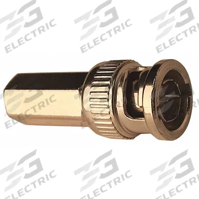 VITEK Coaxial Twist Connector: Male, Connector, Silver, Twist-On, RG-6, 1 GHz Max Freq - BNC Coaxial Connectors