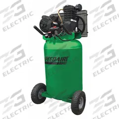 SPEEDAIRE Portable Air Compressor: Oil Lubricated, 30 gal, Vertical, 2 hp, 5.5 cfm @ 90 psi (MPN 48UY04). Key specifications — attr48686: Oil Lubricated; attr48685: 240V AC; attr48689: 4.90 cfm; attr48678: 15 A; attr48688: Bull Horn Handles; attr48671: SPEEDAIRE; attr124308: Standard (75 dBA or more).