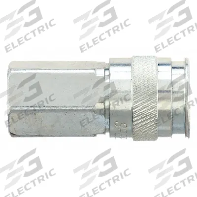 SPEEDAIRE Quick Connect Hose Coupling: 1/4 in Body Size, 1/4 in Hose Fitting Size - Universal Interchange Steel Quick-Connect Air Coupling Bodies