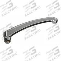 CHICAGO FAUCETS Spout: Spout, Arc, Swivel Spout, Brass, Polished Chrome, Laminar, 8 in Spout Reach (MPN L8LEOJKAB). Key specifications — Includes: Mounting Hardware; Product Type: Spout; Spout Style: Swivel; Body Material: Brass; Color/Finish: Polished Chrome; Brand: CHICAGO FAUCETS.
