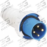 BRYANT Pin and Sleeve Plug: Blue, 120/208V AC, Three Phase, 60 A, 4 Pole, 5 Wire, IEC Grounding (MPN BRY560P9W). Key specifications — Brand: BRYANT.