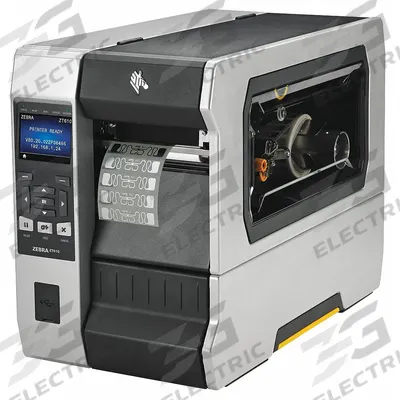 ZEBRA Industrial Printer: 4.09 in Max. Print Wd, Tear Off Dispensing, Wired, Push Button - RFID Barcode Industrial Label Printers