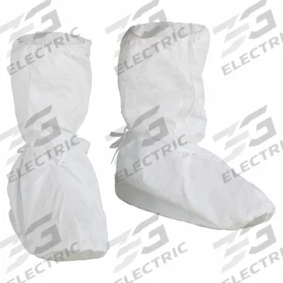 DUPONT Boot Covers: Tyvek IsoClean, ISO 4 (Class 10) and above, Non-Sterile, Elastic/Tie - ISO 4 Clean-Processed & Non-Sterile Boot & Shoe Covers