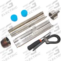 AMS Core Sampler with Core Tip: Stainless Steel, 2 in Overall Dia, 12 in Overall Lg, Threaded (MPN 355.42). Key specifications — Material: Stainless Steel; Connection Type: Threaded; Includes: (2) End Caps; Brand: AMS.