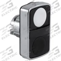 SCHNEIDER ELECTRIC Multihead Operator: Non-Illuminated, 2 Button, Flush Profile, 22 mm Mounting Size (MPN ZB4BA7120). Key specifications — attr211308: SCHNEIDER; attr1026606: Momentary/Momentary; attr1026638: XB4; attr1063632: Metallic.