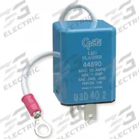 GROTE Automotive Flasher: 12V DC, 60 to 120, 2 Terminals, Flasher Relay, 20 A Current Rating (MPN 44890). Key specifications — Brand: GROTE; Compatible Product Type: Round Flasher Sockets; Product Type: Flasher Relay; Voltage Rating: 12V DC; Flash Rate per Minute: 60 to 120.