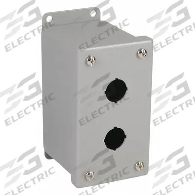 WIEGMANN Push Button Enclosure: 22mm, 2 Holes, Carbon Steel - Enclosures for 22mm Operators