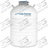COLE-PARMER Cryogenic Dewar: 35 L Capacity, 18 1/4 in Overall Dia, 27 1/2 in Overall Ht, Aluminum (MPN 4426057). Key specifications — Brand: COLE-PARMER; Material: Aluminum; Includes: Trolleys; Included Safety Features: Lockable.