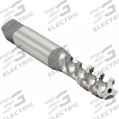 OSG Spiral Flute Tap: M8x1.25 Metric, 6H, 3 Flute, Bottoming Chamfer - General Purpose Spiral-Flute Taps