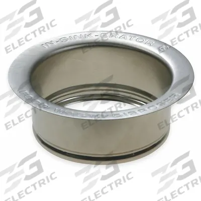 IN-SINK-ERATOR Flange: 4 1/2 in Overall Dia, 1 1/2 in Overall Ht, Silver - Mounting Gaskets, Flanges, Adapters & Connectors