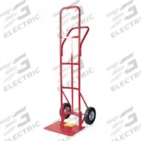 DAYTON General Purpose Hand Truck: 400 lb, Flow-Back Handle, Red, Steel, Semipneumatic, 10 in Wheel (MPN 1W680). Key specifications — Brand: DAYTON; Color: Red.