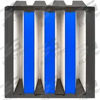 GRAINGER V-Bank Air Filter: 24 in x 24 in x 12 in, Fiberglass, Single Header, 4 Vs, Downstream Face (MPN 33E931). Key specifications — attr1286015: GRAINGER; attr1286018: Plastic; attr1286019: Fiberglass; attr1286016: Insecticide Dust.