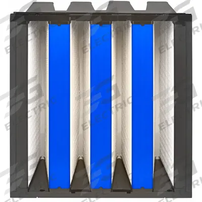 GRAINGER V-Bank Air Filter: 24 in x 24 in x 12 in, Fiberglass, Single Header - MERV 15 V-Bank Air Filters