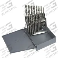 CHICAGO-LATROBE Jobber Length Drill Bit Set: 21 Pc, 1/16" to 3/8" by 64ths, 118° Point, HSS (MPN 49912). Key specifications — attr1236168: Metal Index.