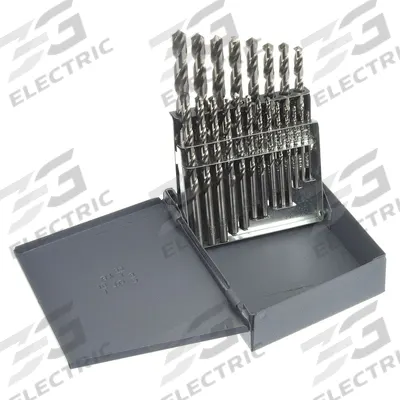 CHICAGO-LATROBE Jobber Length Drill Bit Set: 21 Pc, 1/16" to 3/8" by 64ths, 118° Point - General Purpose High-Speed Steel Jobber-Length Drill Bit Sets