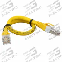 HARTING Cordset: Cat6a, RJ45 Male Straight x RJ45 Male Straight, 0.5 m Lg, PUR, Yellow, Shielded (MPN 09474747104). Key specifications — Brand: HARTING; Cable Jacket Color: Yellow; IP Rating: IP20; Performance Category: Cat6a.
