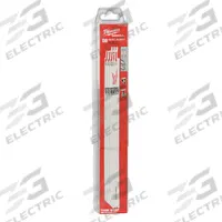 MILWAUKEE Reciprocating Saw Blade: 18 Teeth per Inch, 12 in Blade Lg, 0.04 in Blade Thick, 50 PK (MPN 48-01-6189). Key specifications — attr1109198: 18; attr1109200: Flexible for Curved Cuts; attr1109201: Straight; attr1109209: MILWAUKEE.