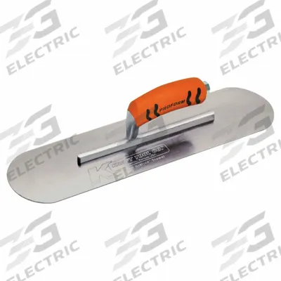 KRAFT TOOL Pool Trowel: Blade Material Carbon Steel, Blade Shape Round - Swimming Pool Trowels