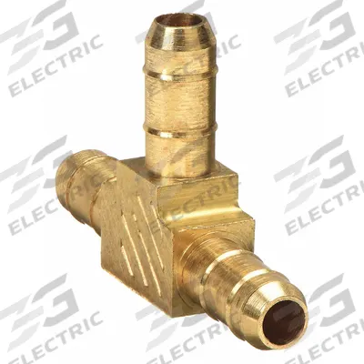 PARKER Barbed Tee: 5/32 in ID x 5/32 in ID x 5/32 in ID Size, Barbed x Barbed x Barbed - Low-Lead Brass Barbed Tube Fittings
