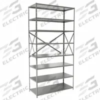 HALLOWELL Metal Shelving: Standalone, Medium-Duty, 48 in x 18 in, 84 in Overall Ht, 8 Shelves (MPN F5713-18HG). Key specifications — Frame Material: Steel; Shelving Material: Steel; Assembled: Unassembled; Color: Gray; Brand: HALLOWELL.
