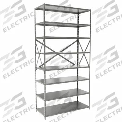HALLOWELL Metal Shelving: Standalone, Medium-Duty, 48 in x 18 in, 84 in Overall Ht - Medium-Duty Standalone Open Metal Shelving