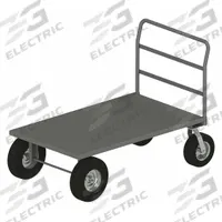 APPROVED VENDOR Platform Truck: 3,000 lb, 60 in L x 36 in W x 18 7/8 in H Deck, Solid, 12 ga Deck (MPN PT366012/16PN95). Key specifications — Side Panel Type: No Side Panels; Brand: APPROVED VENDOR; Color: Gray; Caster/Wheel Configuration: (2) Swivel.