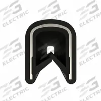 FAIRCHILD Edge Trim: Double Gripping Finger, 10 ft Overall Lg, PVC Outer, 1/2 in Leg Lg (MPN 0315-10). Key specifications — Brand: FAIRCHILD; Color: Black; Outer Material: PVC; Profile Shape: Double Gripping Finger; _Gripping Style: Double Tongue.
