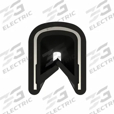 FAIRCHILD Edge Trim: Double Gripping Finger, 10 ft Overall Lg, PVC Outer - Edge Trim & Edge Guard with Metal Core