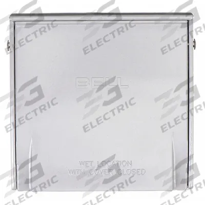 BELL Weatherproof Cover: Die-Cast Zinc, Outdoor Receptacles, 2 Gangs, 4 1/2 in Overall Ht - Aluminum & Zinc Weatherproof Electrical Box Covers