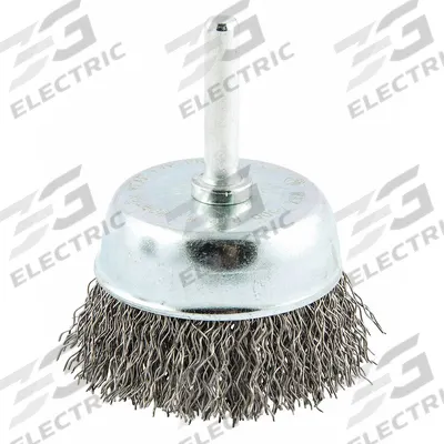 APPROVED VENDOR Cup Brush: Crimped Steel, 2 1/4 in Brush Dia, 1/4 in Shank - Light-Cleaning Brushes for Carbon Steel