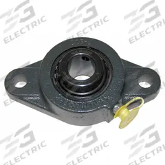SEALMASTER 2 Bolt Flange Bearing: Radial Ball, 1 1/4 in Bore, Cast Iron, Set Screws, 6 11/32 in Lg (MPN SFT-20). Key specifications — Bore Type: Cylindrical; Brand: SEALMASTER; Lubricant Material: NLGI #2 Equivalent; Mounting Bolt Size: 7/16 in; System of Measurement: Inch.