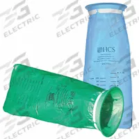HCS Emesis Bag: Polyethylene, 40 fl oz Capacity, 4 3/4 in Overall Dia, 15 in Overall Ht, Green (MPN HCS7009B). Key specifications — Color: Green; Brand: HCS; Material: Polyethylene.