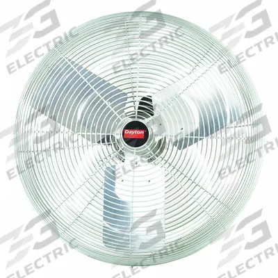 Dayton Fan Head: 24 in Blade Dia, 1 Speeds, 115V AC, 1/3 hp Motor - High-Temperature Industrial Fan Heads