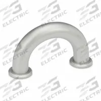 JW WINCO Pull Handle: Threaded Holes, Stainless Steel, Silver, M4 Screw Size, 0.39 in (MPN 10W40BU9/M4). Key specifications — Brand: JW WINCO; Projection Type: Non-Recessed; Material: Stainless Steel; Finish: Matte Shot-Blasted; Color: Silver; Folding Type: Fixed; Mounting Type: Threaded Holes; Screw Size: M4.
