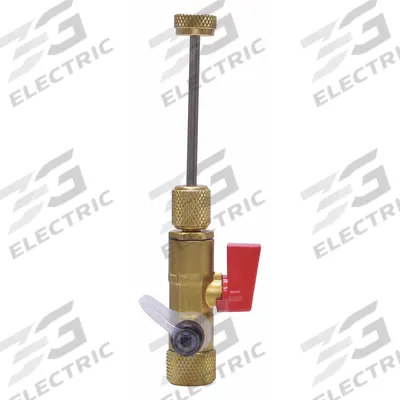 UNIWELD Valve Core Remover: 3 7/8 in Lg, Brass/Stainless Steel - Refrigeration Valve Core Removers