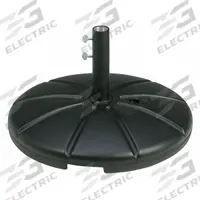 GROSFILLEX Umbrella Base: Black, For 1 1/2 in Pole Dia, 21 in Overall Dia, 40 lb Max Wt, Resin (MPN US602117). Key specifications — Brand: GROSFILLEX; Includes Wheels: No Wheels; Color: Black; Material: Resin.