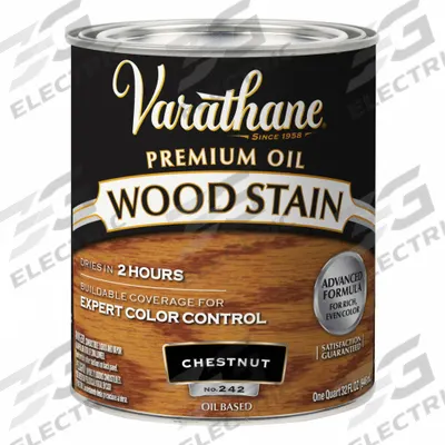 VARATHANE Wood Stain: Wood Stain, Interior, Oil, 1 qt Container Size, Wood, Satin - Wood Stains
