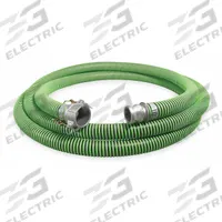Water Suction and Discharge Hose: 1 1/2 in Hose Inside Dia., 50 psi, Black/Green, 25 ft Hose Lg (MPN GH150-25CE-G). Key specifications — Temp. Range: -40° to 180°F; Hose Color: Green; Brand: CONTINENTAL.