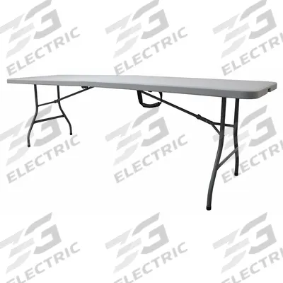 APPROVED VENDOR Folding Table: Rectangle Table Shape, Gray Tabletop, 30 in Dp, 96 in Wd - Bi-Fold Folding Tables