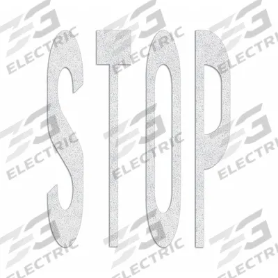 RAE Preformed Thermoplastic Pavement Markings: Stop, White, 8 ft Lg - Pavement Pre-Determined Messages